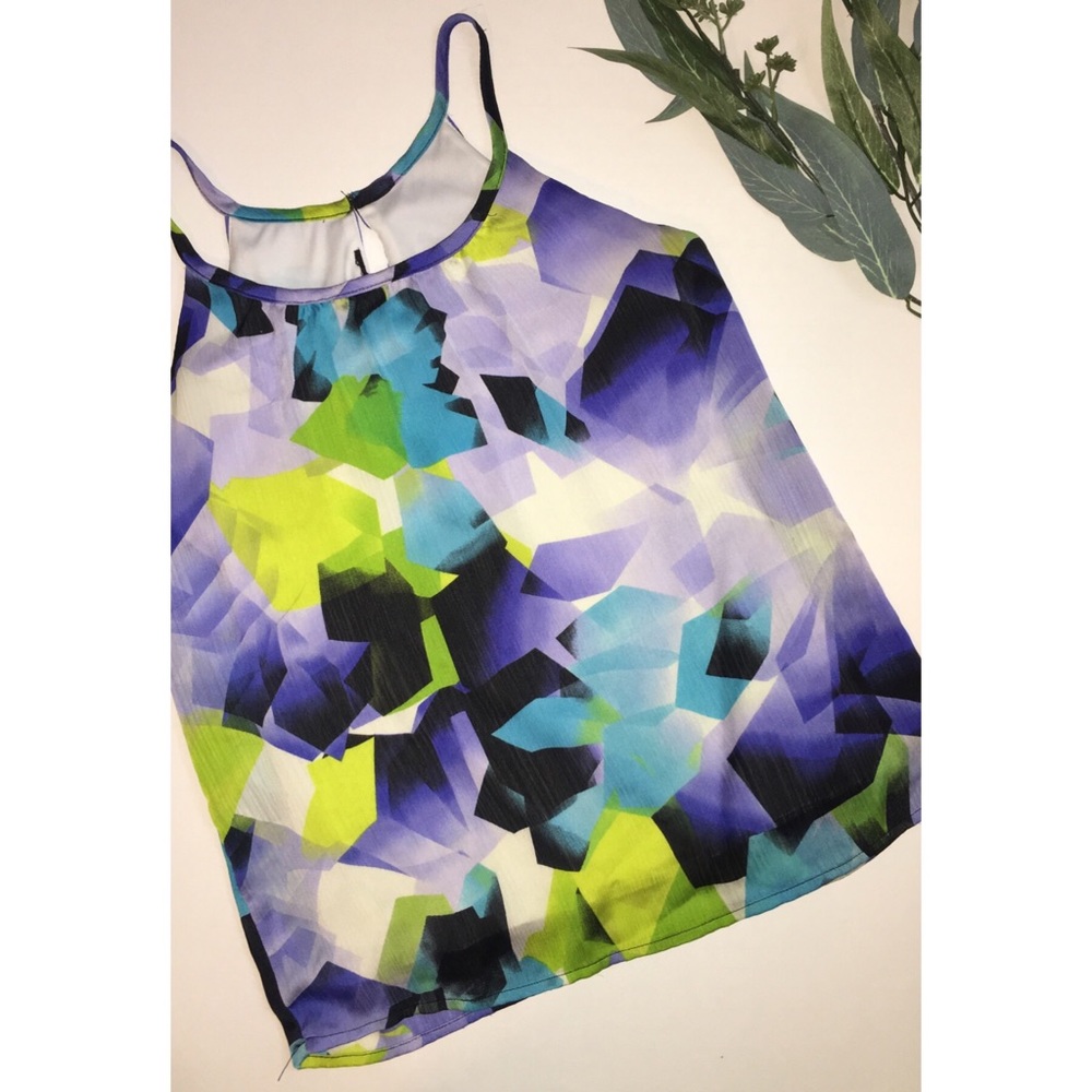 Geometric Watercolor Tank